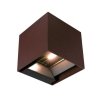 Oprawa ścienna solarna/USB V-TAC 9W LED COB brąz corten kostka 15x15cm IP65 czujnik ruchu VT-409CCT 3000K-4000K-5000K 800lm